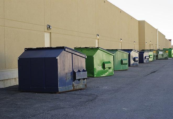 construction-grade dumpsters ready for use in Burbank